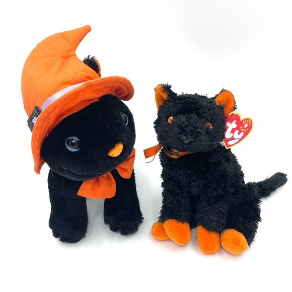 Halloween Black Cat Sears Ty Beanie Babies Lot of 2 - Picture 2 of 13
